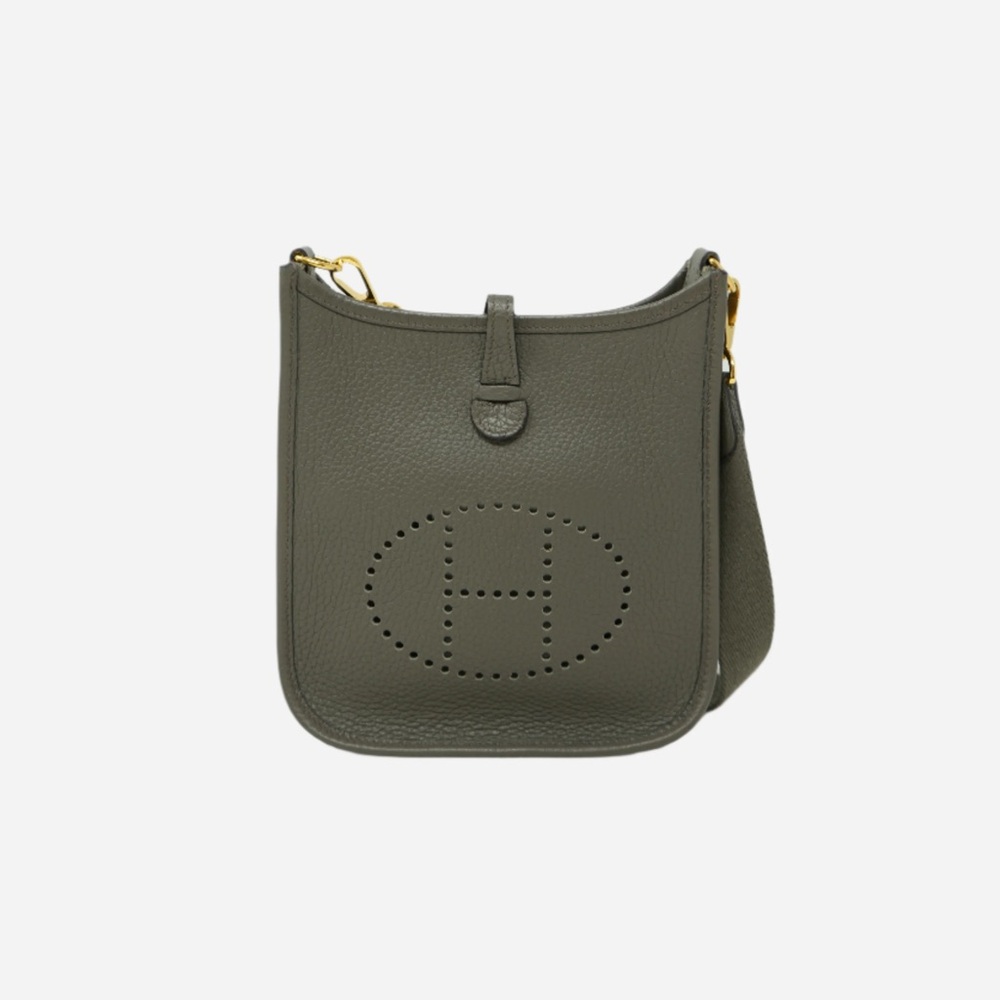 Hermes 2019 Evelyne Mini Gris Etain TC Leather